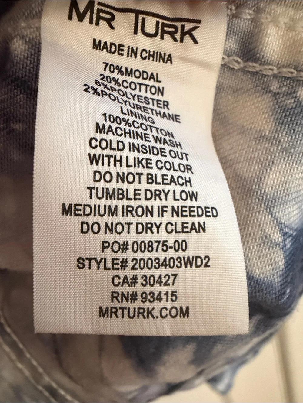 Tie-Dye Shirt Jacket in Navy & White